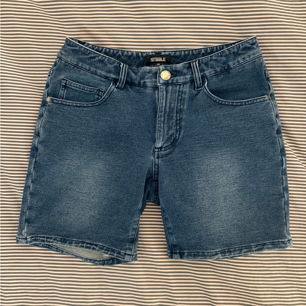 St33le Men’s Blue Jean Shorts